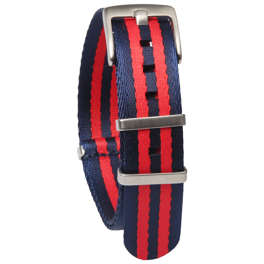 Custom 1.2mm Thickness Seat Belt Nylon Watch Strap with Square Keeper