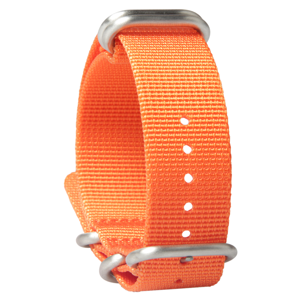Orange Nylon ZULU Watch Bands with 5 Rings in 24mm And 22mm From CONKLY