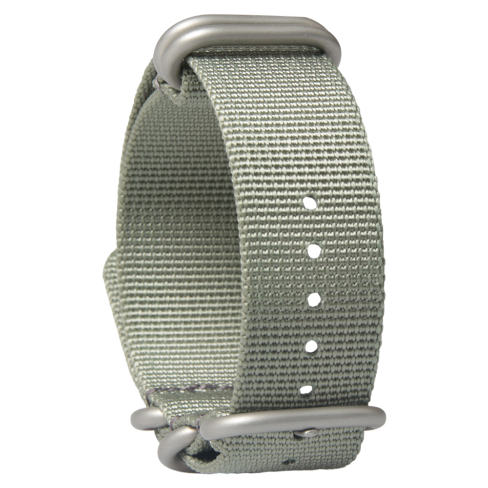 Custom Grey Color ZULU Watch Bands with Brushed Buckle without Dey Fee
